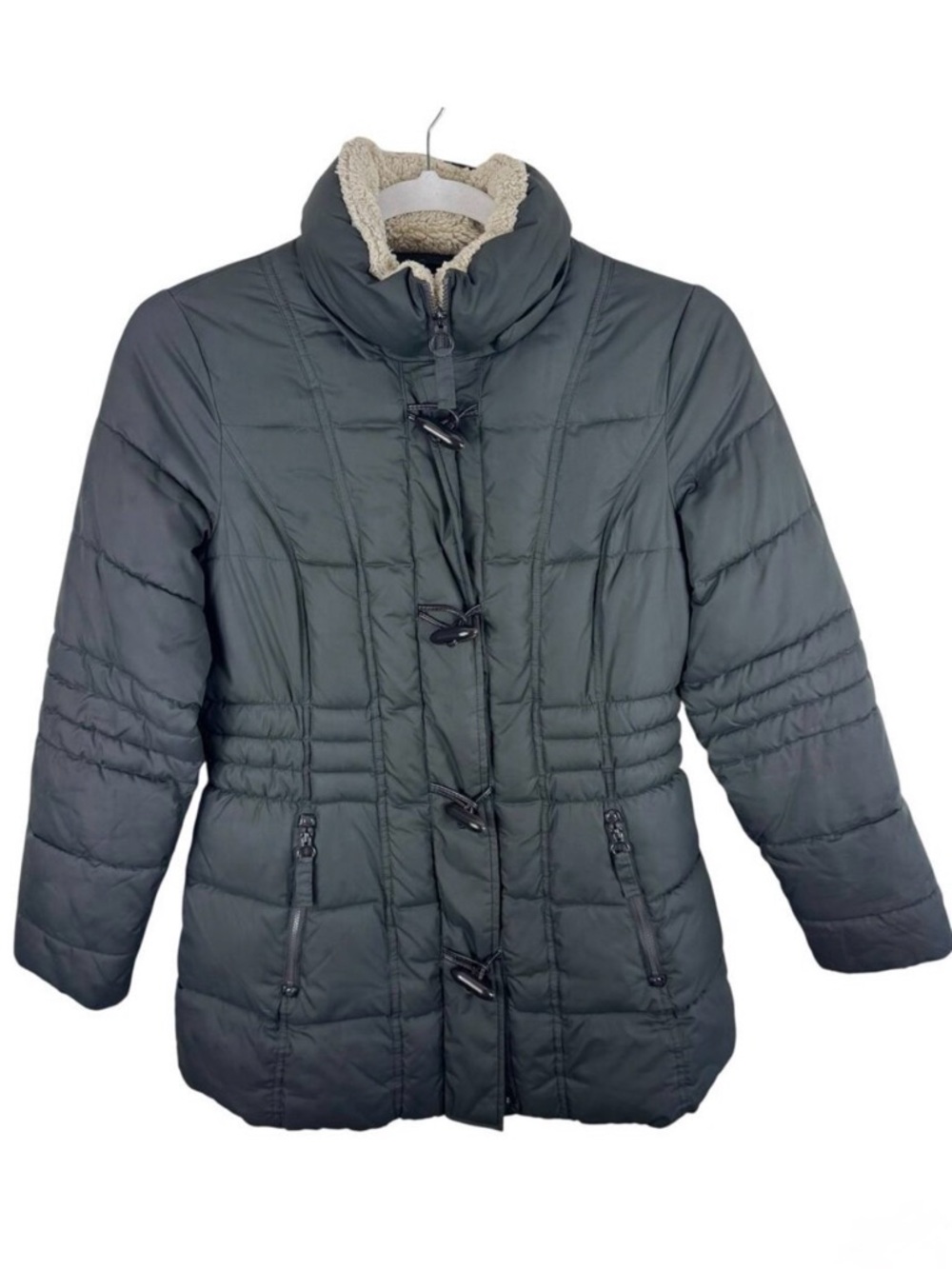 Halitech HFX Performance Apparel Green Full‎ Zip Puffer Parka Winter Coat Size L